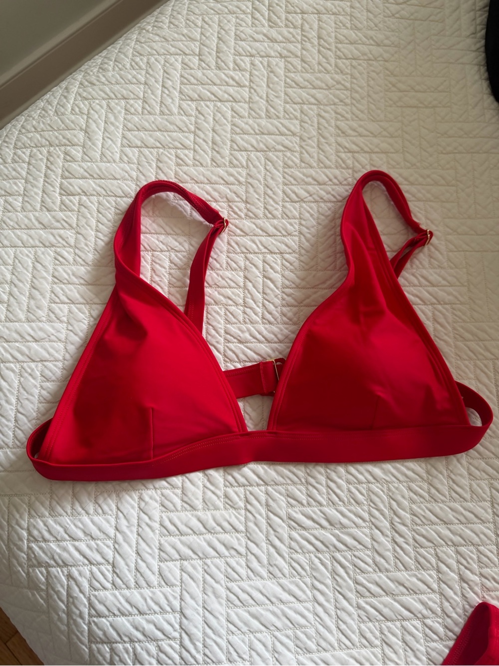 summersalt Red Triangle Bikini Top